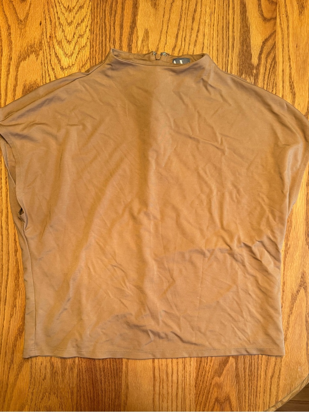 Worthington Short-Sleeve Crew Neck Shirt in Camel Brown